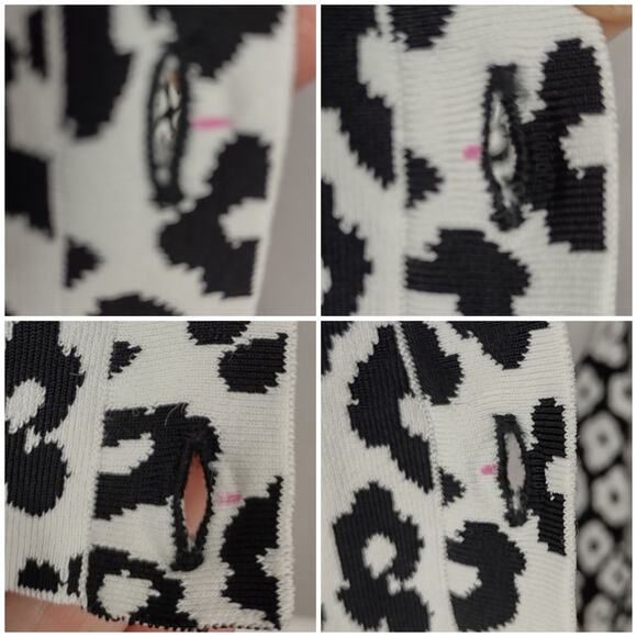 Theory Leopard Print V-Neck Cardigan Size Small Flawed - Picture 9 of 16